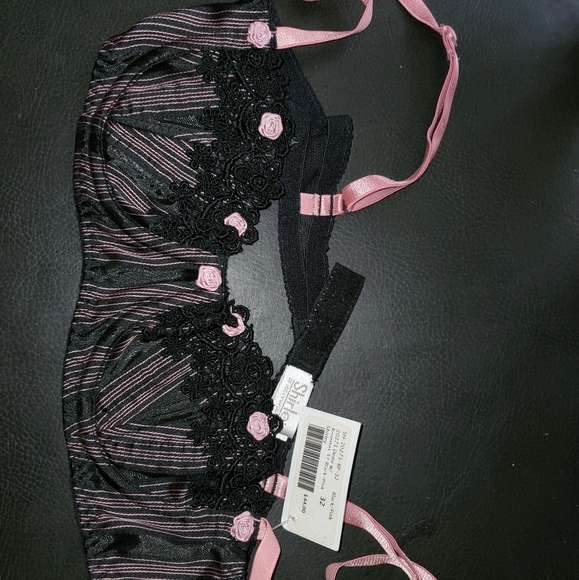 Shirley - New with tags - Dress-up bra - Black/Pink - Size 32 - Picture 4 of 5